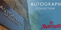 Autograph Collection by Marriott signage displayed prominently, showcasing the brand's identity and luxury offerings.