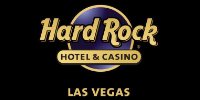 Hard Rock Hotel & Casino Las Vegas logo featuring a circular design with text and iconic guitar imagery, ideal for branding and promotional use.