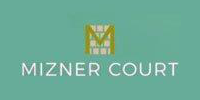 Mizner Court logo featuring a stylized 'M' with a modern design, ideal for branding and corporate identity.