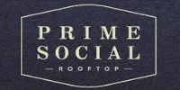 Logo of Prime Social Rooftop featuring elegant typography on a dark background, representing a modern dining experience.