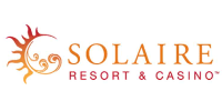 Solaire Resort and Casino logo featuring a stylized sun design, representing luxury and entertainment in the hospitality industry.