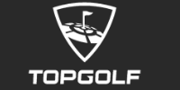 Topgolf logo featuring a golf flag and circular design, representing the Topgolf brand and its focus on golf entertainment.