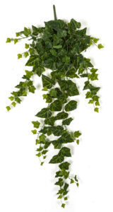 Artificial ivy plant with green leaves and hanging vines, designed to resemble natural foliage.